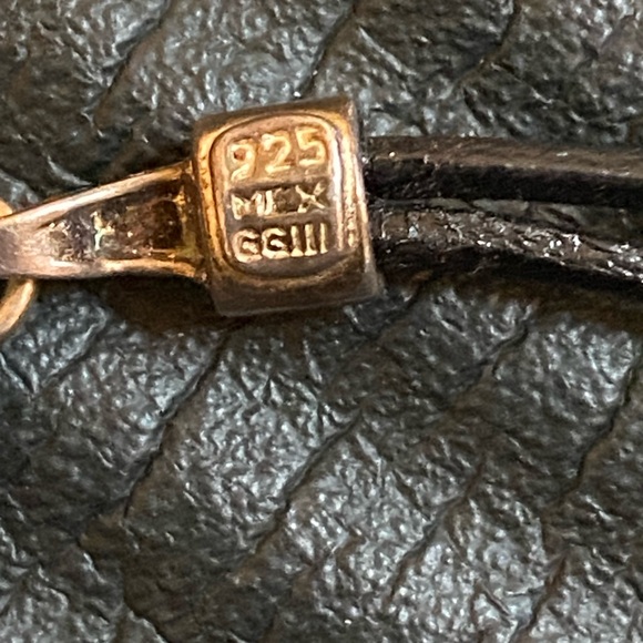 Sterling and leather bracelet - Picture 3 of 4